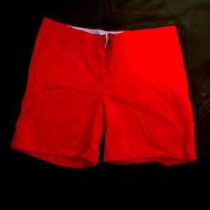 Bright red J Crew shorts! Like New! Size 8